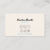 Cartes de visite rétro Floral Doodle (Devant)