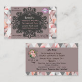 Cartes de visite rétro Peach Diamond (Devant / Derrière)