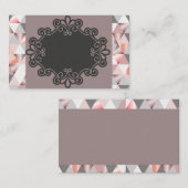 Cartes de visite rétro Peach Diamond (Devant / Derrière)