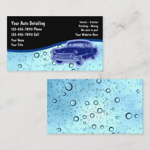 Cartes de visite rétro pour le detailing automobil