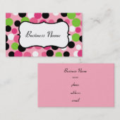 Cartes de visite rétro rose et citron vert (Devant / Derrière)