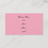 Cartes de visite rétro rose et citron vert (Dos)