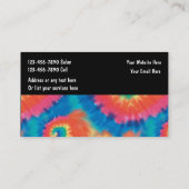 Cartes de visite Retro Tie Dye (Dos)