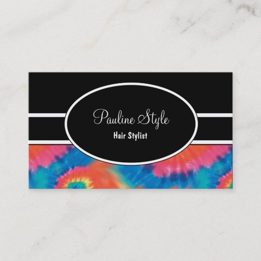 Cartes de visite Retro Tie Dye (Devant)