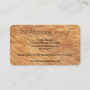 Cartes de visite révisées de Massage Pawlor