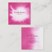 Cartes de visite rose aquarelle (Devant / Derrière)