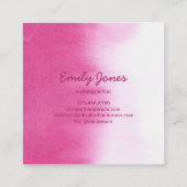 Cartes de visite rose aquarelle (Dos)