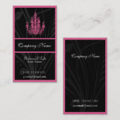 Cartes de visite rose chic (Devant / Derrière)