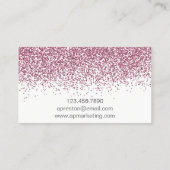 Cartes de visite rose-clair élégants de parties (Dos)