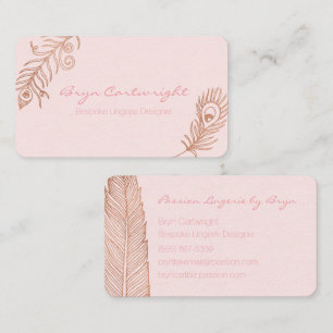 Cartes de visite Rose du Blush Romance