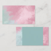 Cartes de visite rose/Mint Pastel (Devant / Derrière)
