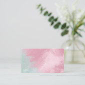 Cartes de visite rose/Mint Pastel (Debout devant)