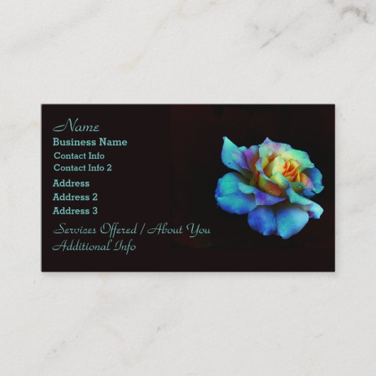 Cartes de visite Rose Pastel Rainbow (Devant)