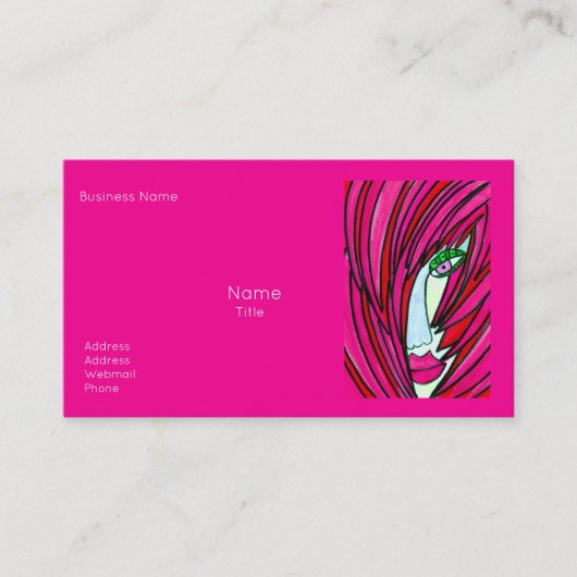 Cartes de visite roses chauds (Devant)