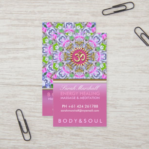 Cartes de visite roses curatifs d'étincelle