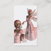 Cartes de visite roses d'anges (Dos)