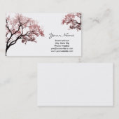 Cartes de visite roses d'arbres (Devant / Derrière)