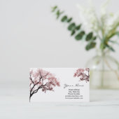 Cartes de visite roses d'arbres (Debout devant)