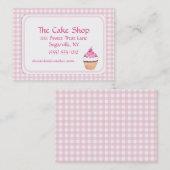 Cartes de visite roses de boulangerie de Baker de (Devant / Derrière)