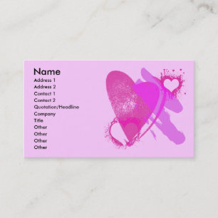 CARTES DE VISITE ROSES DE COEURS