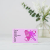 CARTES DE VISITE ROSES DE COEURS (Debout devant)