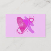 CARTES DE VISITE ROSES DE COEURS (Dos)