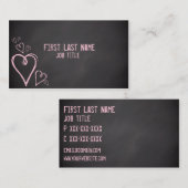 Cartes de visite roses de coutume de tableau de (Devant / Derrière)