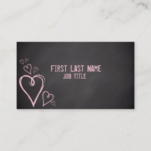 Cartes de visite roses de coutume de tableau de (Devant)