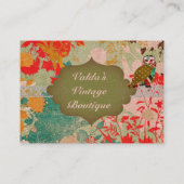 Cartes de visite roses de cru de Boho de hibou (Dos)