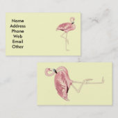 Cartes de visite roses de Flamant rose (Devant / Derrière)