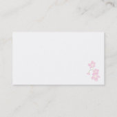 Cartes de visite roses de fleurs de ressort (Dos)