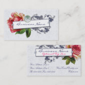 Cartes de visite roses de Français (Devant / Derrière)