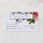 Cartes de visite roses de Français (Dos)