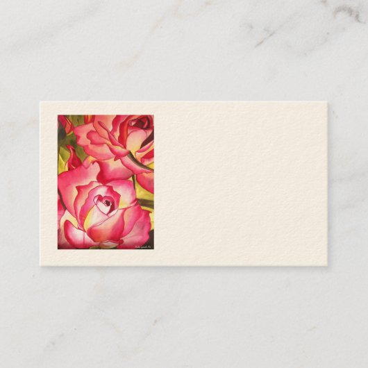 Cartes de visite roses de Hannah Gordon de Sacha (Devant)