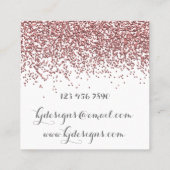 Cartes de visite roses de parties scintillantes (Dos)
