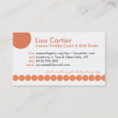 Cartes de visite roses de point (Dos)