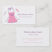 Cartes de visite roses de restauration de cuisine (Devant / Derrière)