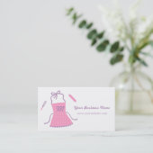 Cartes de visite roses de restauration de cuisine (Debout devant)