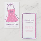 Cartes de visite roses de restauration de cuisine (Devant / Derrière)