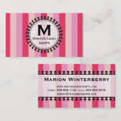 Cartes de visite roses de tentes lumineuses (Devant / Derrière)