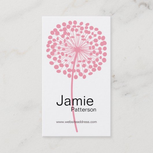 Cartes de visite roses de verticale de fleur de (Devant)