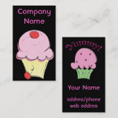 Cartes de visite roses de verticale de petit (Devant / Derrière)