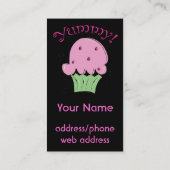Cartes de visite roses de verticale de petit (Dos)