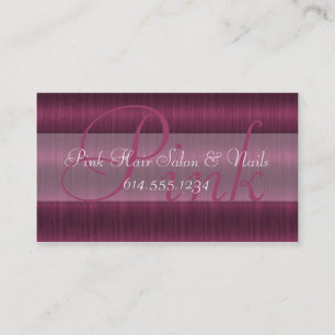 Cartes de visite roses d'esthéticien de styliste