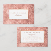 Cartes de visite Roses d'huile d'or personnalisés (Devant / Derrière)