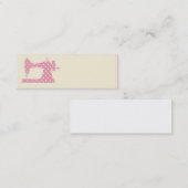 Cartes de visite roses d'ouvrière couturière de (Devant / Derrière)