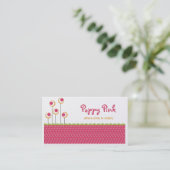 Cartes de visite roses du pavot (Debout devant)