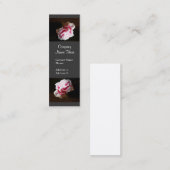 Cartes de visite roses élégants de fleur d'oeillet (Devant / Derrière)