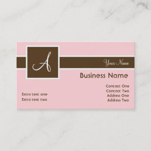 Cartes de visite roses et Brown de bande de