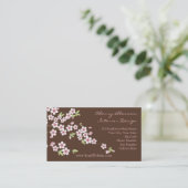 Cartes de visite roses et Brown de fleurs de (Debout devant)